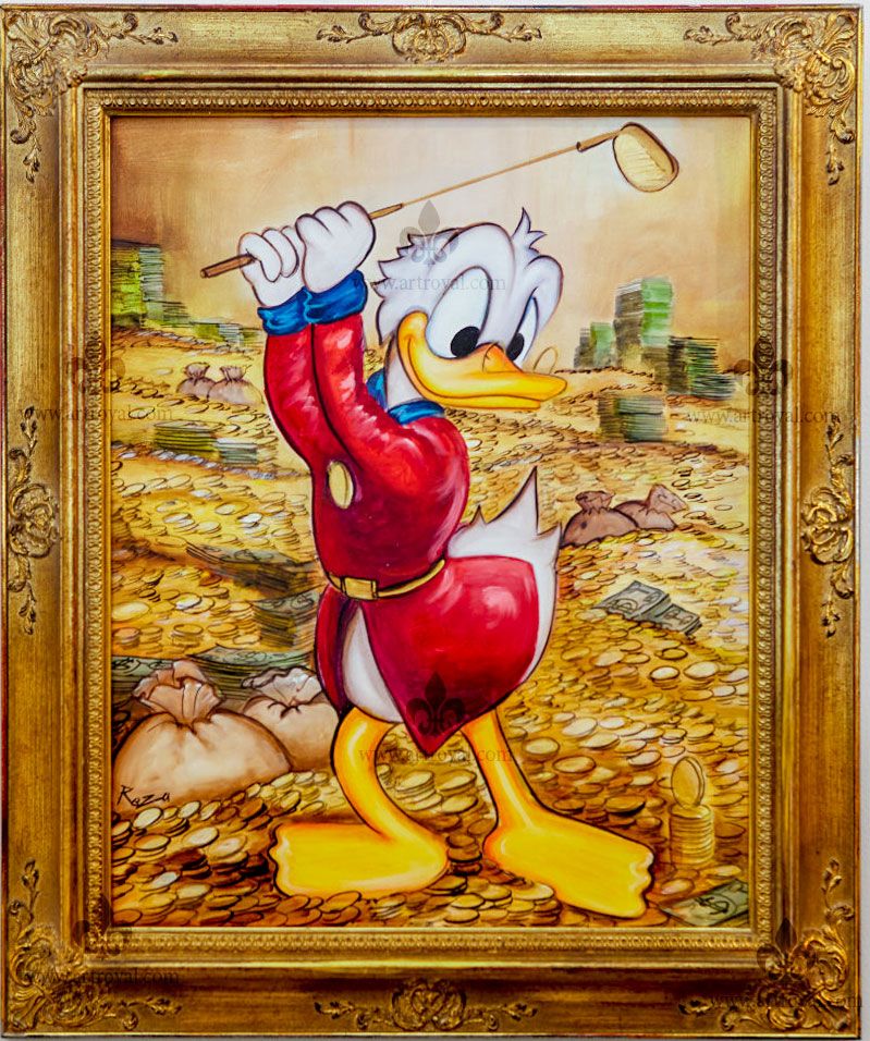 Dagobert Duck Golf mit Rahmen