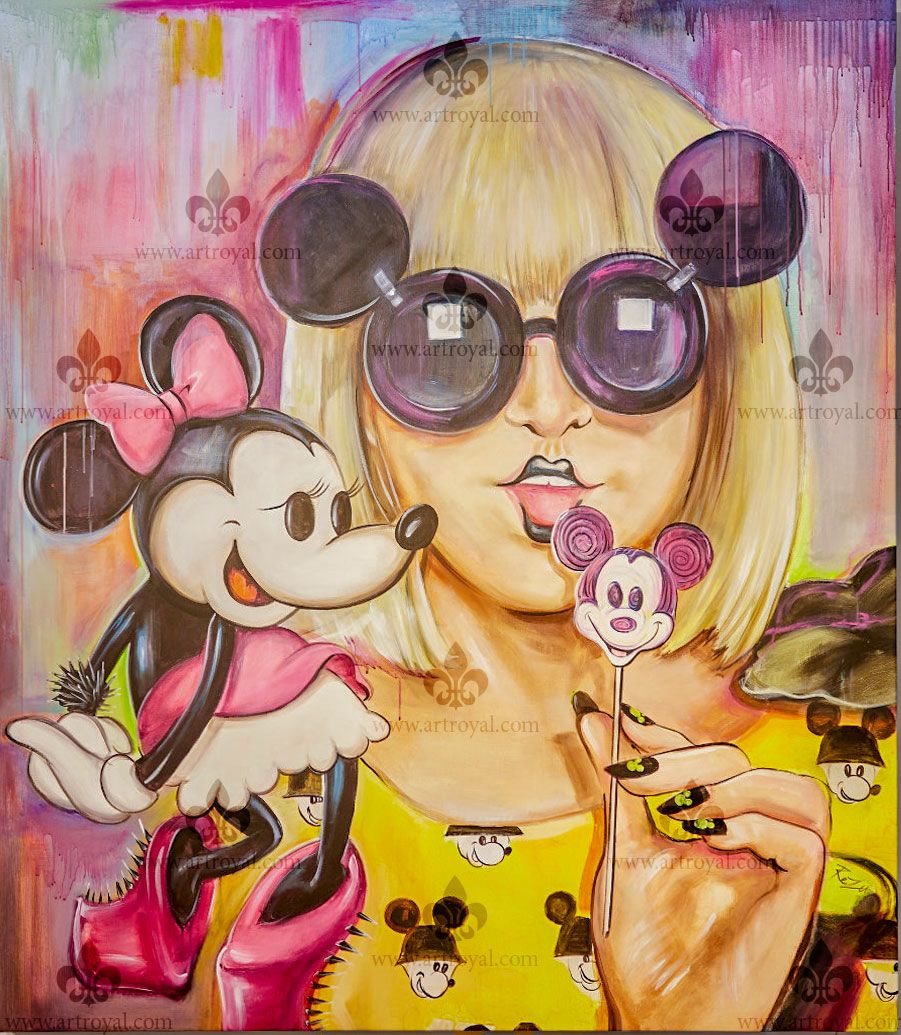 Lady Gaga mit Minnie Mouse